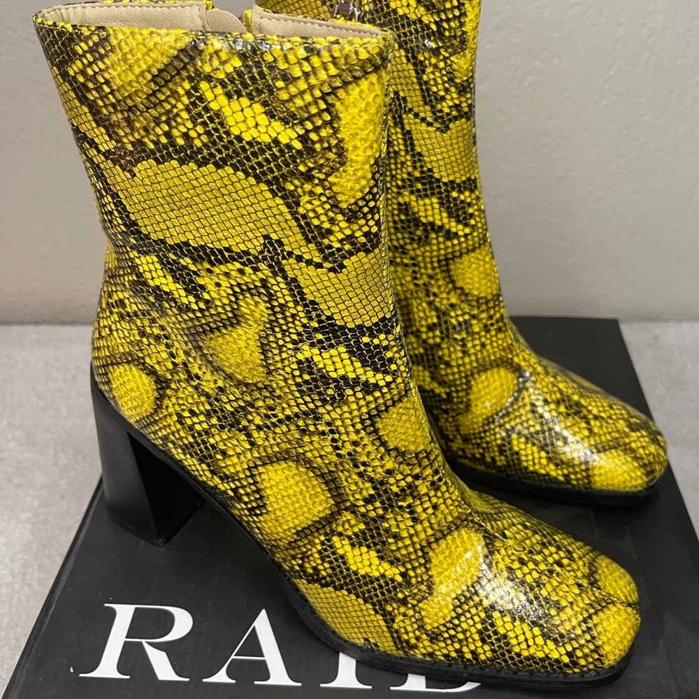 Yellow Heeled Boots